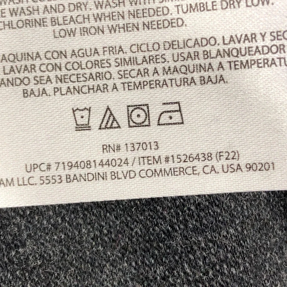 Banana Republic Mens Charcoal‎ Gray Marl Crew Neck Raglan Sweatshirt Size M F22